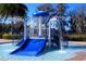 Fun splash pad area with water features, ideal for to enjoy during the warmer months at 9124 Topneck St, New Port Richey, FL 34654