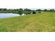 Expansive grassy backyard extending to a tranquil lake, offering a serene and picturesque view for outdoor enjoyment at 9125 Palm Beach Dr, Brooksville, FL 34613