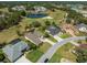 Aerial view of residences with access to a golf course and pond at 9216 Tarleton Cir, Weeki Wachee, FL 34613