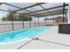 Inviting screened-in pool offers cool relief and a large patio for outdoor enjoyment at 9942 Woodridge Ct, Port Richey, FL 34668