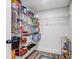 Walk-in pantry with shelving and ample storage space at 10910 Winter Oak Pl, Tampa, FL 33618