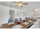 Dining room with seating at table and a sitting area, providing open-concept living and entertaining space at 1219 Aladdin Rd, Spring Hill, FL 34609