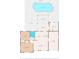 Detailed floor plan showcasing the layout of the home with spacious living areas, bedrooms, and outdoor features at 13411 Lisa Dr, Hudson, FL 34667