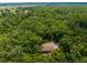 Aerial view of the home nestled within a dense, beautiful forest at 14145 Citrus Way, Brooksville, FL 34601