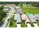 Aerial view of the neighborhood and a nearby golf course at 18109 Webster Grove Dr, Hudson, FL 34667