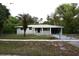 Charming single-story home with a well-maintained lawn, mature trees, and freshly painted exterior at 18838 Rosephil St, Spring Hill, FL 34610