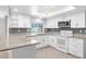 Modern kitchen featuring white cabinetry, granite counters and stainless steel appliances at 2192 Meredith Dr, Spring Hill, FL 34608