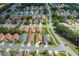 Aerial view of a residential neighborhood with well-maintained homes and tree-lined streets at 284 Quane Ave, Spring Hill, FL 34609