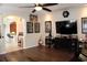 Inviting living room featuring hardwood floors and stylish decor at 4837 Rainbow Race, New Port Richey, FL 34652