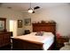 Comfortable bedroom features a spacious layout and a ceiling fan at 4837 Rainbow Race, New Port Richey, FL 34652