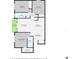 Detailed floor plan displaying the layout of a multi-bedroom home with kitchen, living area, and balcony at 5041 Royal Palms Way # 203, New Port Richey, FL 34652