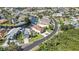A stunning aerial view of residences along winding canals, showcasing waterfront living at its finest at 6340 Spoonbill Dr, New Port Richey, FL 34652