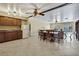 Bright and airy open living and dining space with views to the exterior at 6340 Spoonbill Dr, New Port Richey, FL 34652