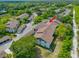 A bird's eye shot of the building shows parking and well maintained landscaping at 6583 River Run Blvd # 21005, Weeki Wachee, FL 34607
