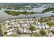 Aerial view of the waterfront community surrounded by the bay at 800 Chesapeake Dr # 42, Tarpon Springs, FL 34689