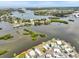 Aerial view of the waterfront community surrounded by the bay at 800 Chesapeake Dr # 42, Tarpon Springs, FL 34689