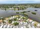 Aerial view of the waterfront community surrounded by the bay at 800 Chesapeake Dr # 42, Tarpon Springs, FL 34689
