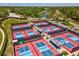 Aerial view of the Community Pickle Ball courts at 8001 Summerbreeze Ter, Spring Hill, FL 34606
