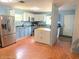 Bright kitchen with stainless steel appliances and a butcher block island at 11080 Jackdaw Rd, Weeki Wachee, FL 34614