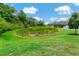 Expansive backyard with a picturesque view of pond and mature trees on a clear, sunny day at 11401 Quiet Forest Dr, Tampa, FL 33635