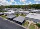 Aerial view of a well-maintained neighborhood with mature trees and convenient parking at 11821 Boynton Ln, New Port Richey, FL 34654