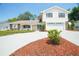Charming two-story home with a spacious driveway, stone accents, and manicured landscaping at 12106 Bear Creek Ln, Hudson, FL 34667