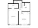 Second-story floor plan showcasing two bedrooms, a bathroom, walk-in closet, and hallway layout at 12106 Bear Creek Ln, Hudson, FL 34667
