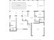 Floor plan featuring a primary bedroom, living room, kitchen, dining area, garage, and a swimming pool with screened porches at 12106 Bear Creek Ln, Hudson, FL 34667