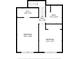Second-story floor plan showcasing two bedrooms, a bathroom, walk-in closet, and hallway layout at 12106 Bear Creek Ln, Hudson, FL 34667