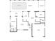 Detailed floor plan featuring a primary bedroom, living room, kitchen, dining area, and a swimming pool with screened porches at 12106 Bear Creek Ln, Hudson, FL 34667