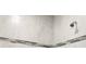 Close-up of a shower head and patterned tile, highlighting the modern design and materials used at 12192 Eskimo Curlew Rd, Weeki Wachee, FL 34614