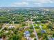 Expansive aerial view showcases the neighborhood's lush greenery and well-spaced homes under a bright sky at 1222 Huntington Ave, Spring Hill, FL 34609