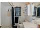 Compact bathroom with a shower, toilet, and vanity at 12250 Lacey Dr, New Port Richey, FL 34654