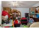 An organized storage room featuring ample shelving and storage containers, ideal for decluttering and organization at 12250 Lacey Dr, New Port Richey, FL 34654