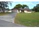 Well-maintained one-story home with a two-car garage and a spacious front lawn at 13425 Bonita Ave, Spring Hill, FL 34609