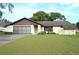 Charming single Gathering home featuring a two-car garage and quaint stone accents at 13425 Bonita Ave, Spring Hill, FL 34609