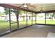 Enclosed screen porch with view of the backyard at 13425 Bonita Ave, Spring Hill, FL 34609