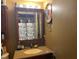 Bathroom featuring a vanity with storage and a mirrored cabinet at 1983 Abrico Dr # H-9, Lutz, FL 33558