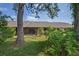A tranquil backyard with a screened-in porch and mature landscaping at 3274 Lori Ln # 2, New Port Richey, FL 34655