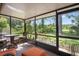 Relaxing outdoor lanai with a cozy seating area and unobstructed views of the expansive green landscape at 3274 Lori Ln # 2, New Port Richey, FL 34655