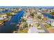 Aerial view of waterfront home at 3352 Gulfview Dr, Hernando Beach, FL, with Gulf of Mexico access at 3352 Gulfview Dr, Hernando Beach, FL 34607