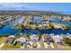 Beautiful aerial view of the waterfront home at 3352 Gulfview Dr, Hernando Beach, FL, surrounded by canals at 3352 Gulfview Dr, Hernando Beach, FL 34607