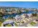 Scenic aerial view of a waterfront neighborhood featuring beautiful homes and direct access to the Gulf at 3352 Gulfview Dr, Hernando Beach, FL 34607