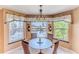 Breakfast nook with water view, a perfect spot for morning coffee at 3352 Gulfview Dr, Hernando Beach, FL 34607
