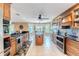 Spacious kitchen offers stainless appliances, center island, and lots of cabinetry at 3352 Gulfview Dr, Hernando Beach, FL 34607