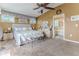 Comfortable main bedroom featuring plush carpet and ensuite bathroom at 3352 Gulfview Dr, Hernando Beach, FL 34607
