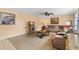 Comfortable living room with tile floors and stylish furniture arrangement at 4148 Landover Blvd, Spring Hill, FL 34609