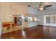 Spacious living area with a breakfast nook, modern appliances and hardwood floors at 4190 Lema Dr, Spring Hill, FL 34609