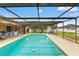 Large screened-in pool with a spacious patio area for outdoor living and relaxation at 4190 Lema Dr, Spring Hill, FL 34609