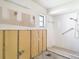 Bathroom featuring a remodeled shower and walls ready for renovation at 4420 Marine Pkwy, New Port Richey, FL 34652